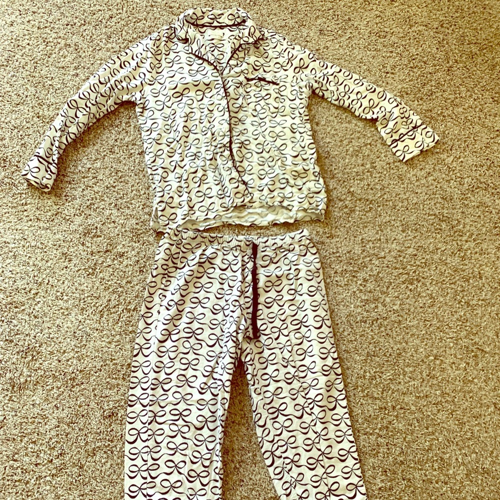 Kate Spade, Size S, black and white bow pajamas